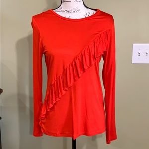 BNWT Jeanne Pierre easy scoop neck long sleeve top